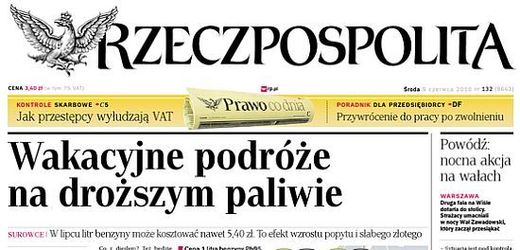 Polský konzervativní list Rzeczpospolita.
