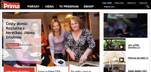 Nová podoba homepage Primy.