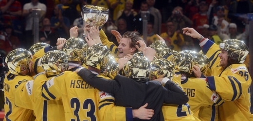 Finálové utkání na mistrovství světa v ledním hokeji ve Stockholmu. Hokejisté Švédska se stali mistry světa.