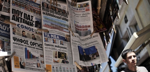 Na protest proti plánovanému sloučení několika velkých vydavatelství zahájili řečtí novináři stávku (ilustrační foto).