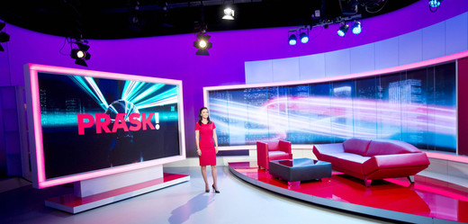 Nové studio pořadu Prásk! (zdroj: TV Nova).