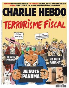 Nejnovější titulní stránka týdeníku Charlie Hebdo.