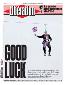Titulní stránka listu Libération.