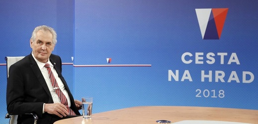 Prezident Miloš Zeman se zúčastnil předvolební prezidentské debaty na TV Nova.
