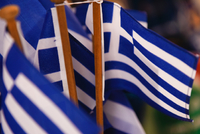 Řecké vlajky. 