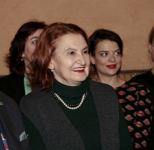 Eva Holubová na premiéře komedie Manžel na hodinu režiséra Tomáše Svobody.