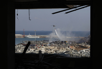 Libanon: Bejrút po ničivé explozi.