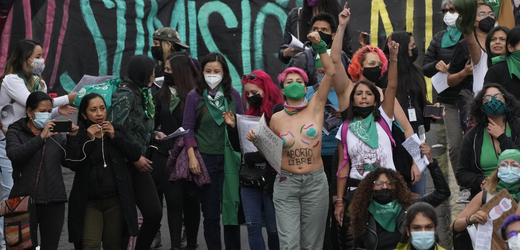 Demonstrace za legální potrat v Latinské Americe.